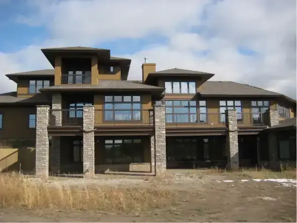 Prairie-style home with extensive windows
